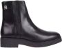 Tommy Hilfiger Zwarte Crepe Enkellaarsjes Black Dames - Thumbnail 2