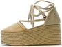 Tommy Hilfiger Espadrilles CLOSED TOE LINEN FLATFORM zomerschoen wig hak met mooie enkelveters - Thumbnail 15