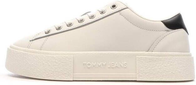 TOMMY JEANS Plateausneakers TJW FOXING FLATFORM SNEAKER vrijetijdsschoen lage schoen veterschoen met logo-opdruk in het plateau