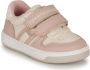 Tommy Hilfiger Sneakers Vlag Laag Uitgesneden Velcro Sneaker Roze Beige Streetwear Kind - Thumbnail 2