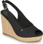 Tommy Hilfiger Sleehaksandaaltjes ICONIC ELENA SLING BACK WEDGE zomerschoen sandaal keilhak met verstelbare gesp - Thumbnail 81