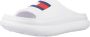 Tommy Hilfiger Platte PVC Logo Muilezel Schoenen White Dames - Thumbnail 17