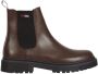 Tommy Jeans Bruine Leren Chelsea Booties Brown Dames - Thumbnail 2