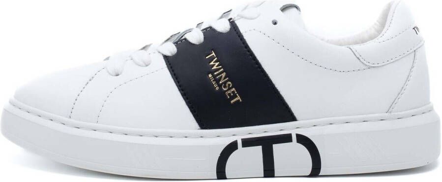 Twin Set Sneakers Sneaker Bassa In Pelle C Banda Colorata