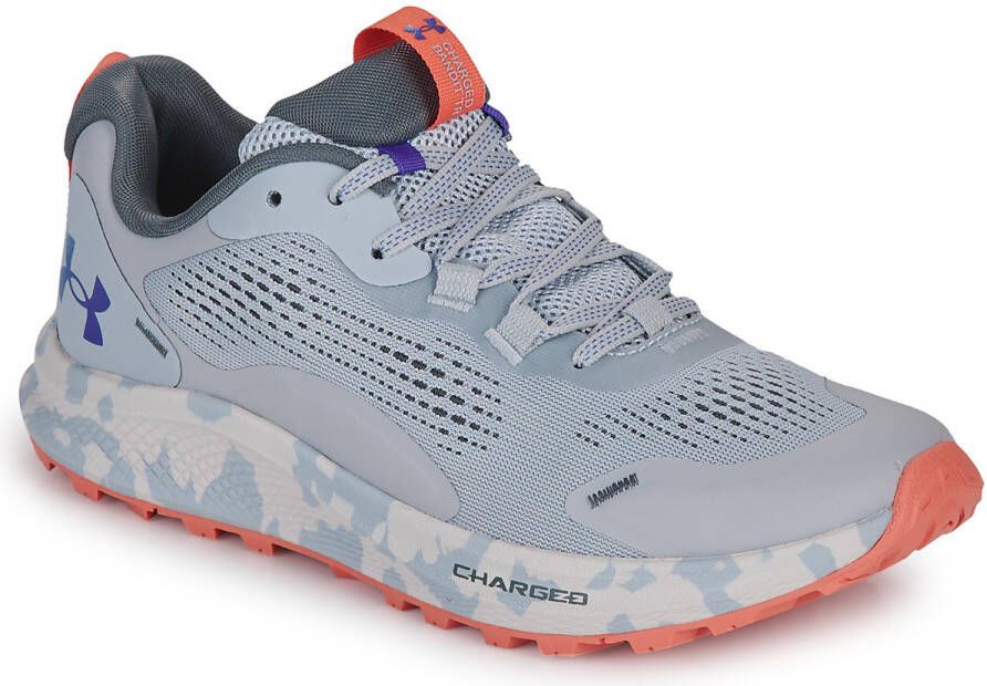 Under Armour Dameshardloopschoenen Charged Bandit Trail 2 Mod Grijs Coral Dust Electric Purper 38.5