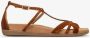 Unisa Flat Sandals Brown Dames - Thumbnail 2