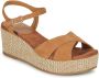 Bruin Tinten Konnie Sandalen Met Sleehak Dames Cognac - Thumbnail 5