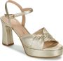 Unisa Sandalette van leer met metallic finish - Thumbnail 4