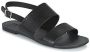 Vagabond Shoemakers Zwarte Leren Platte Sandalen Black Dames - Thumbnail 2