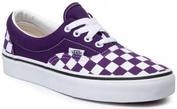 vans era checkerboard purple