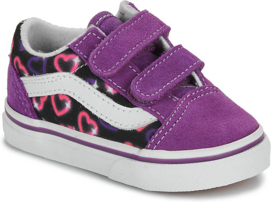 Vans Lage Sneakers Old Skool V Neon Hearts PURPLE MULTI