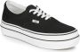 Vans Comfortabele Lage Schoen Zwart Wit Canvas Black Dames - Thumbnail 1