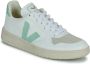 Veja Witte Vetersneakers met Blauwe V-Patch Wit Dames - Thumbnail 2