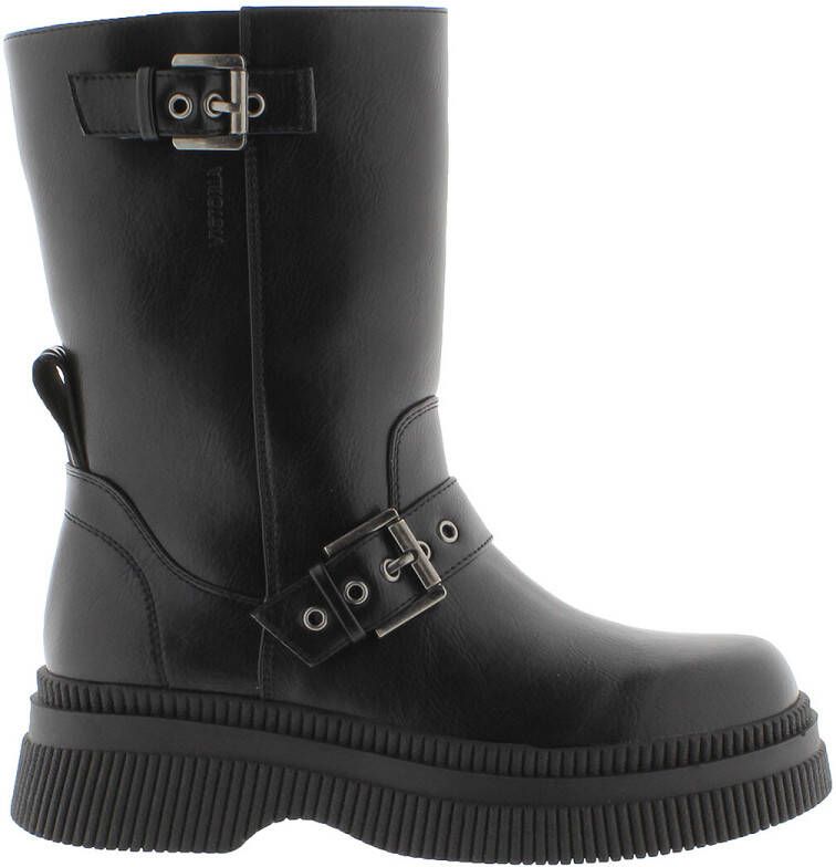 Victoria Enkellaarzen Boots 1301106 Dublin-gespen met leereffect