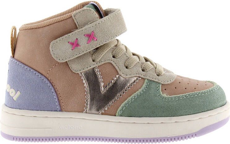 Victoria Lage Sneakers 1124122 Tiempo enkellaarzen met leereffect