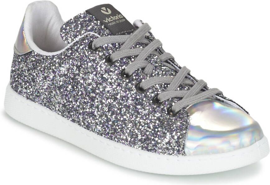 Victoria Glanzende spiegel sneakers voor vrouwen Gray Dames