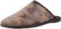 Victoria Faux Leather Comfort Slippers Brown Heren - Thumbnail 2