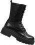 G-Star G Star Raw Kafey Pfm Hgh Lea Dnm W Veterboots Laarzen Met Veters Dames Zwart - Thumbnail 4