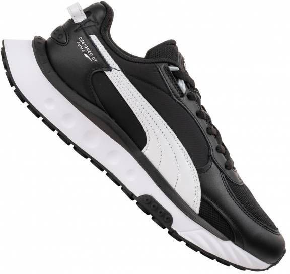 Puma Wild Rider Heren Schoenen Black Synthetisch Leer