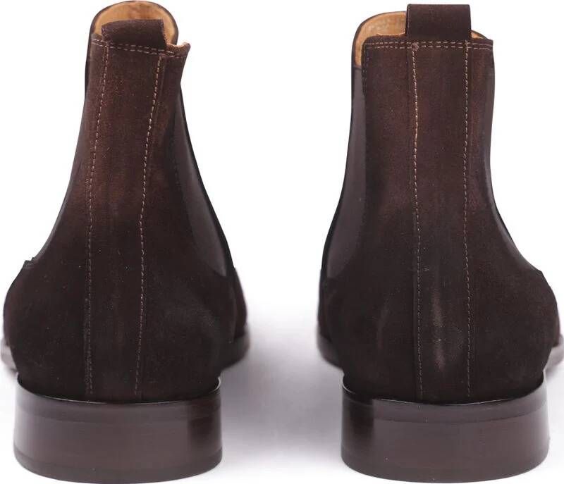 Suitable Chelsea Boot Suede Donkerbruin