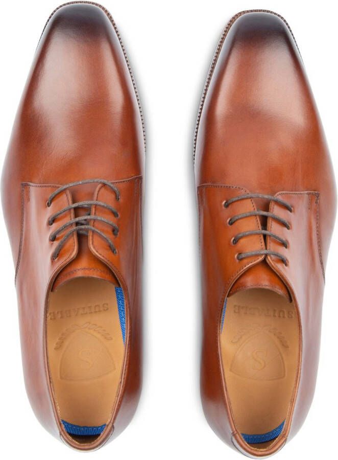 Suitable Leren Herenschoen Derby Cognac