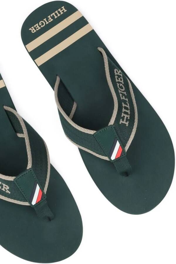 Tommy Hilfiger Slippers Beach Donkergroen