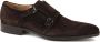 Giorgio Amalfi Schoen Monk Strap Bruin Suede Schoen cm Suede Heren Gespschoenen Double monk strap - Thumbnail 3