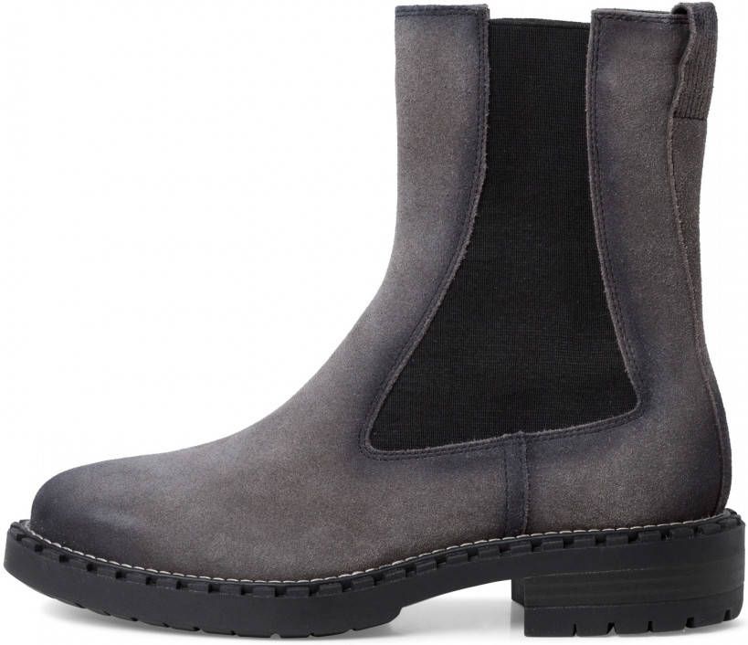 TAMARIS Leren Chelseaboot grijs 40