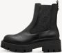 Tamaris Chelsea-boots blokhak enkellaars bezet met fonkelende strassstenen - Thumbnail 5