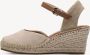 Tamaris Beige Suede Espadrille Sleehak met Leren Voetbed Beige Dames - Thumbnail 4