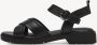 Tamaris Zwarte Casual Open Platte Sandalen Black Dames - Thumbnail 4