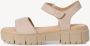 Tamaris Beige Casual Open Platte Sandalen Beige Dames - Thumbnail 4