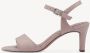 Tamaris sandalen met hak beige Textiel Dames - Thumbnail 2