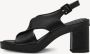 Tamaris Zwarte Casual Open Platte Sandalen Black Dames - Thumbnail 3