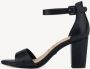 Tamaris Zwarte Leren Hoge Hak Sandalen Black Dames - Thumbnail 6