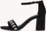 Tamaris Stijlvolle zwarte leren hoge hak sandalen Black Dames - Thumbnail 7