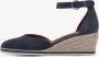 Tamaris Espadrilles Sleehak blauw Textiel Dames - Thumbnail 2