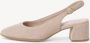 Tamaris Comfort Slingback Pumps beige Leer - Thumbnail 4