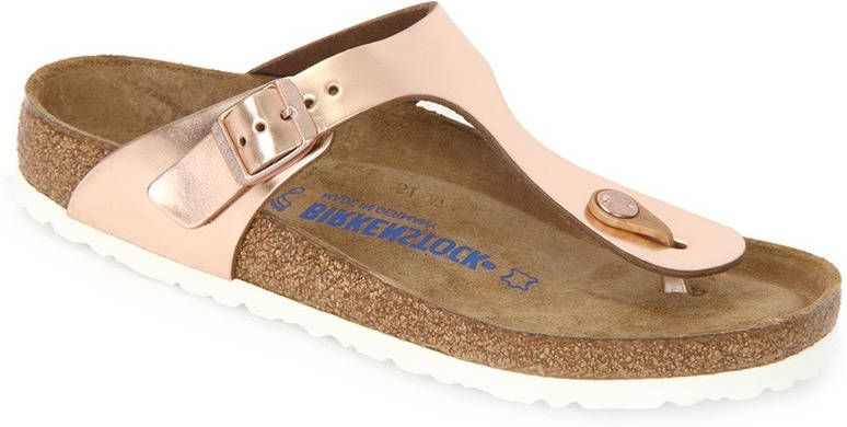 pleegouders Relatieve grootte Baby Birkenstock Gizeh Nl Wb Womens Metallic Copper Schoenmaat 37 Slides 1005048  - Schoenen.nl