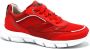 Braqeez 421340-541 Jongens Lage Sneakers Rood Leer Veters - Thumbnail 2