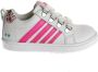 BunniesJR Bunnies JR Puk Pit Lage Sneakers Wit Roze Leer Veters - Thumbnail 5