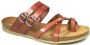 COSMOS Dames slippers Teenslippers cognac - Thumbnail 5