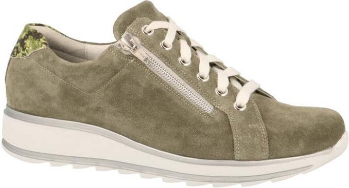 Durea 6239 685H Khaki Groen Zwart H Wijdte Veterschoenen