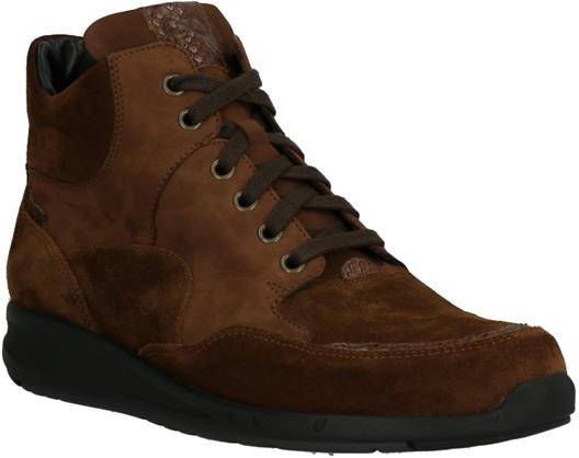 Durea 9735 H Volwassenen VeterlaarzenHoge sneakersDames veterschoenenHalf-hoge schoenen Cognac - Foto 2