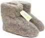 Woolwarmers Dolly Unisex Sloffen zwart bruin 100% wol - Thumbnail 2