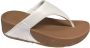 FitFlop Lulu Leather Toepost slippers voor Vrouwen Wit - Thumbnail 10
