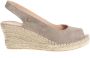 Fred de la Bretoniere 153010240 Espadrilles Zomer Schoenen Dames Taupe - Thumbnail 4