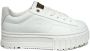 G-Star Modieuze PU Leren Sneaker met Rubberen Plateauzool White Dames - Thumbnail 3