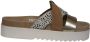 Maruti Bari Slippers Cognac Gold Pixel Offwhite Sandal - Thumbnail 4