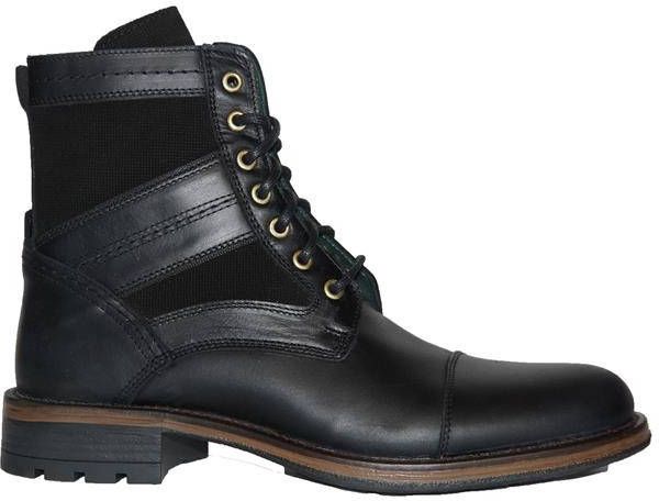 McGregor Heren Boots Zwart Veterboots Leer Veters